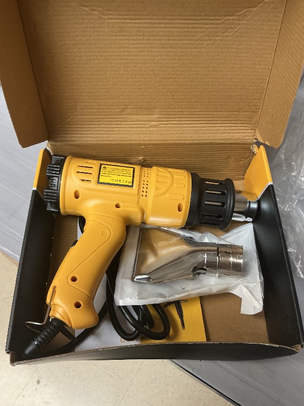 Photo 1 of SEEKONE Heat Gun 1800W 122?-1202??50?- 650??Fast Heating Heavy Duty Hot Air Gun Kit Variable Temperature Control Overheat Protection with 4 Nozzles for Crafts, Shrinking PVC, Stripping Paint(5.2FT)