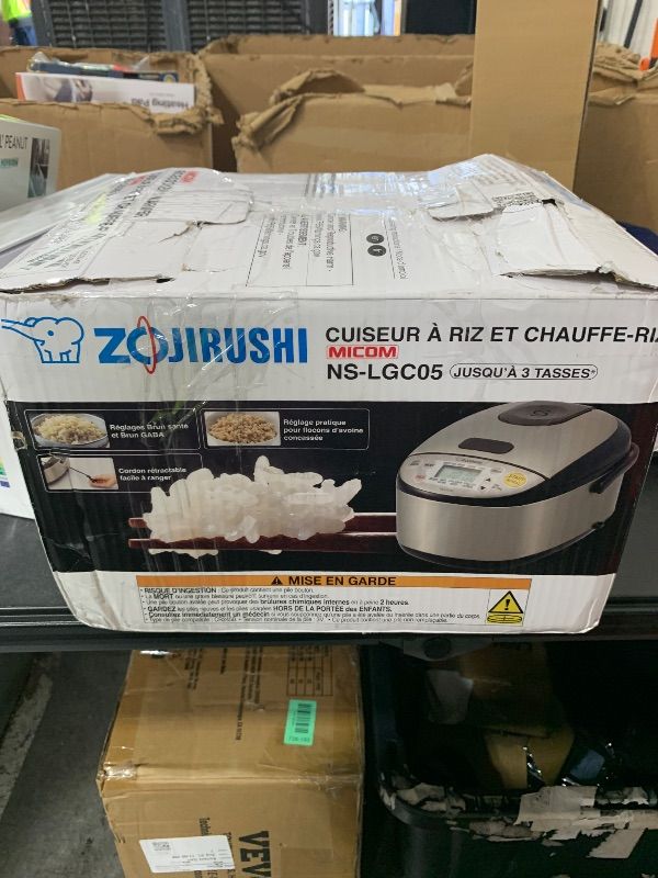 Photo 1 of PARTS ONLY ------------------------------------------Zojirushi Micom 3-Cup Compact Size, Multiple Settings, Stainless Steel Made, Built-In Retractable Power Cord and Easy to Transport Rice Cooker and Warmer