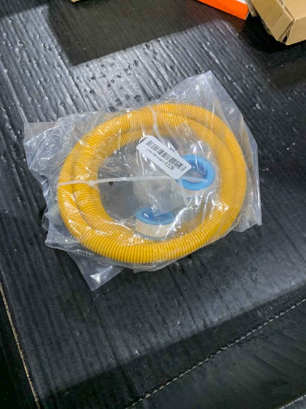 Photo 1 of AMI PARTS 72" Flexible Gas Line Kit Yellow Coated, Gas Hose Connector Kit for Dryer, Stove, Water Heater,5/8" OD(1/2" ID) Stainless Steel Gas Line with Connector 1/2" MIP &1/2"FIP & 3/4"MIP Fitting