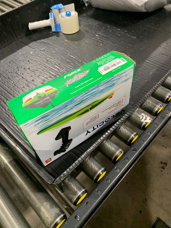 Photo 1 of Force1 Velocity Green Fast RC Boat- Remote Control Boats for Adults and Kids, Underwater Speed Racing Mini RC Toy for Pools and Lakes, 2.4GHZ Transmitter, 2 Rechargeable Batteries, Low Battery Alert