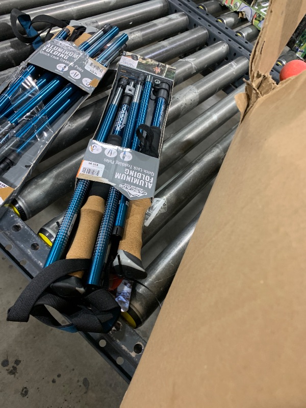 Photo 1 of Cascade Mountain Tech Lightweight Aircraft-Grade Aluminum Trekking Poles with Extended Down Grip Plus Tip Kit