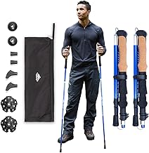 Photo 1 of Cascade Mountain Tech Lightweight Aircraft-Grade Aluminum Trekking Poles with Extended Down Grip Plus Tip Kit