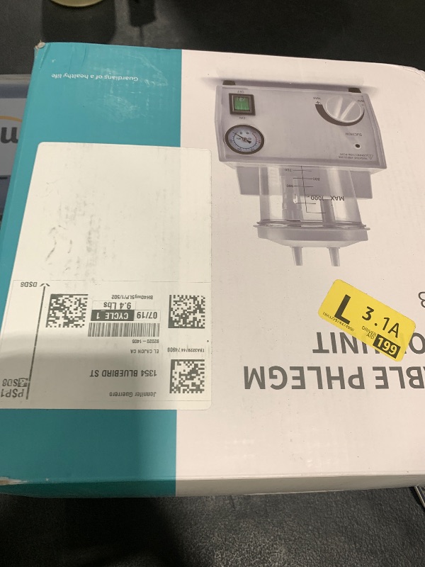 Photo 1 of 1000ml Portable Veterinary Suction Machine for Home Use 110V