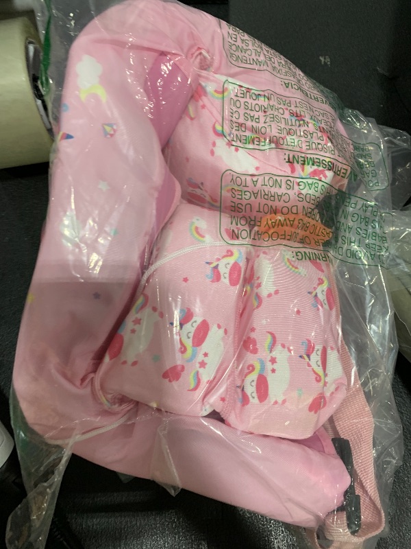 Photo 1 of HeySplash Swim Vest for Kids, Toddler Pool Floaties Fit 31-66 Lbs,Swimming Vest with Adjustable Strap, Swim Jacket Water Wing Arm Float, Puddle Beach Boat Jumper Float Device Girl Age 2-7,Pink Unicorn