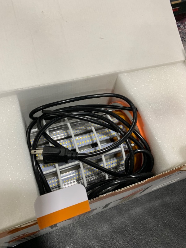 Photo 1 of NS LED Temporary Work Light 150W Daylight White 5000k 24250 Lumens Led High Bay Construction Lights with Hook, Portable Link-able Durable LED Job Site Lighting for Indoor and Outdoor Area Lighting