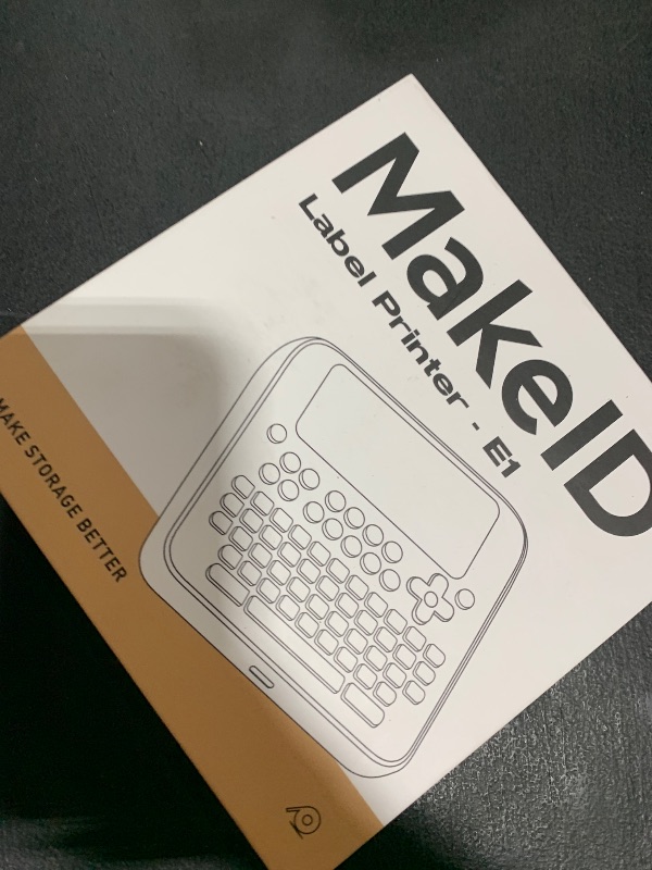 Photo 1 of Makeid Label Maker E1, Bluetooth Rechargeable Label Maker Machine, QWERTY Keyboard Labeler, 3.4" Backlighting LCD Screen, Prints 9~16 mm
