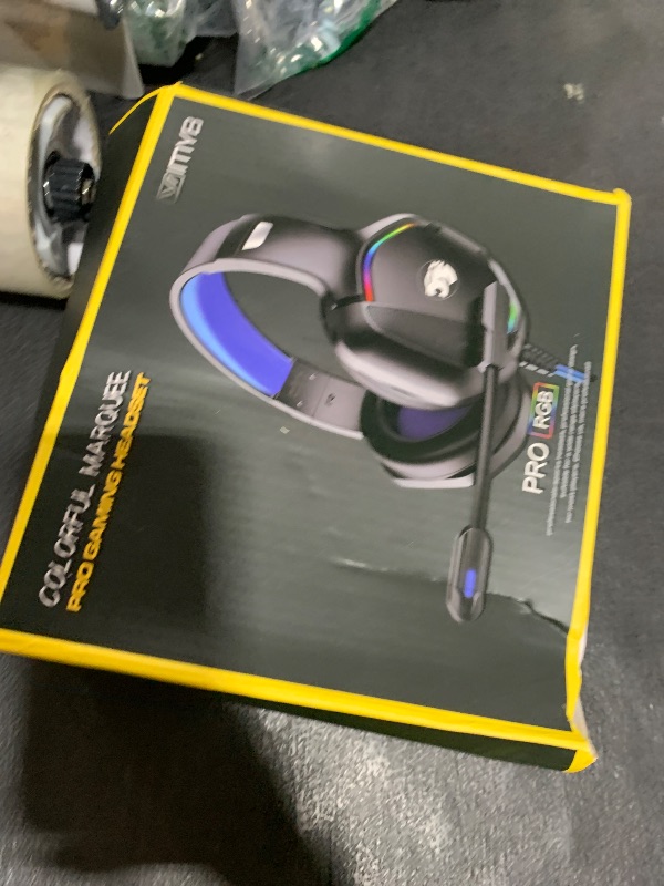 Photo 1 of IMYB A36 Gaming Headset with Microphone for Pc, Xbox One Series X/s, Ps4, Ps5, Switch, Stereo Wired Noise Cancelling Over-Ear Headphones with Mic for Computer, Laptop, Mac, Nintendo, Gamer (Blue)