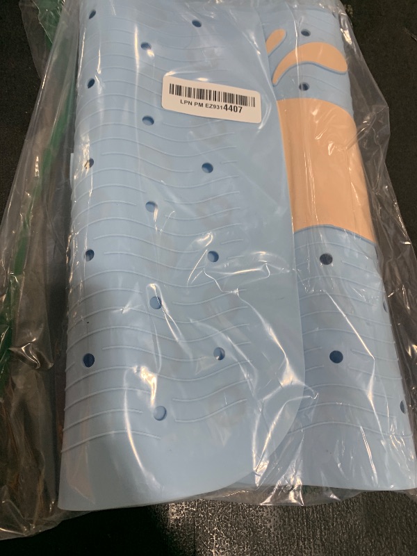 Photo 1 of Bath Tub Mat Non Slip Baby Kids Toddler Accessories Size 14x25 Drain Holes (Blue)