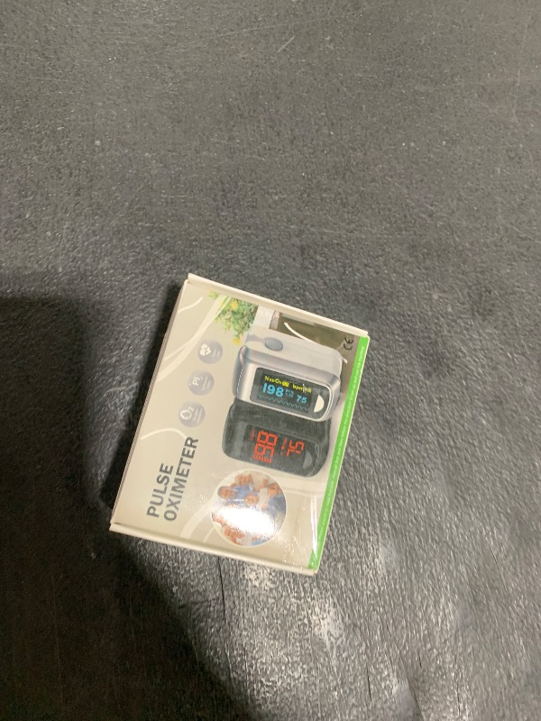 Photo 1 of Fingertip Pulse Oximeter Blood Oxygen Saturation Monitor Pulse Ox, Heart Rate and Fast Spo2 Reading Oxygen Meter with OLED Screen Included Lanyard and 2 X AAA Batteries