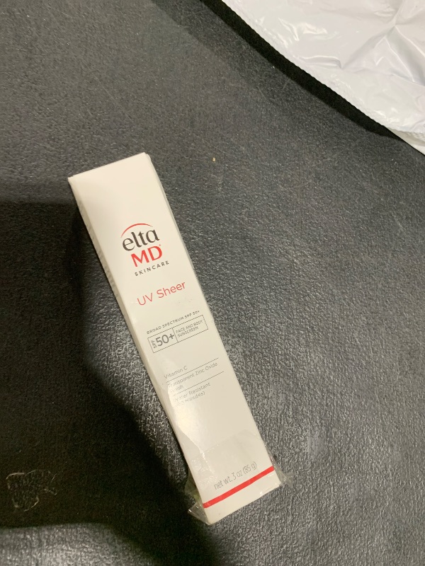 Photo 1 of EltaMD UV Sheer Face and Body Sunscreen SPF 50+, Oil Free, No White Cast Sunscreen for Face and Body, Zinc Oxide Formula, 3.0 oz Tube