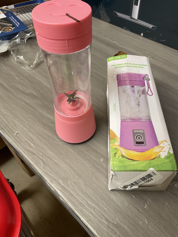 Photo 1 of Personal Cordless Travel Blender for Smoothies - 380ML BPA-Free Portable Juicer, MIni Size for Travel with 6 Stainless Steel Blades, for Quickly Squeezed for Office/Picnic