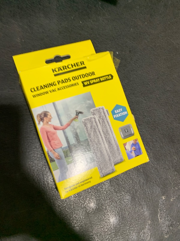 Photo 1 of Kärcher WV Window Pads for Outdoor Use - Microfiber Window Cloths - Compatible with WV 1 and WV 6 Electric Window Vacuum Squeegees - 2 Pack