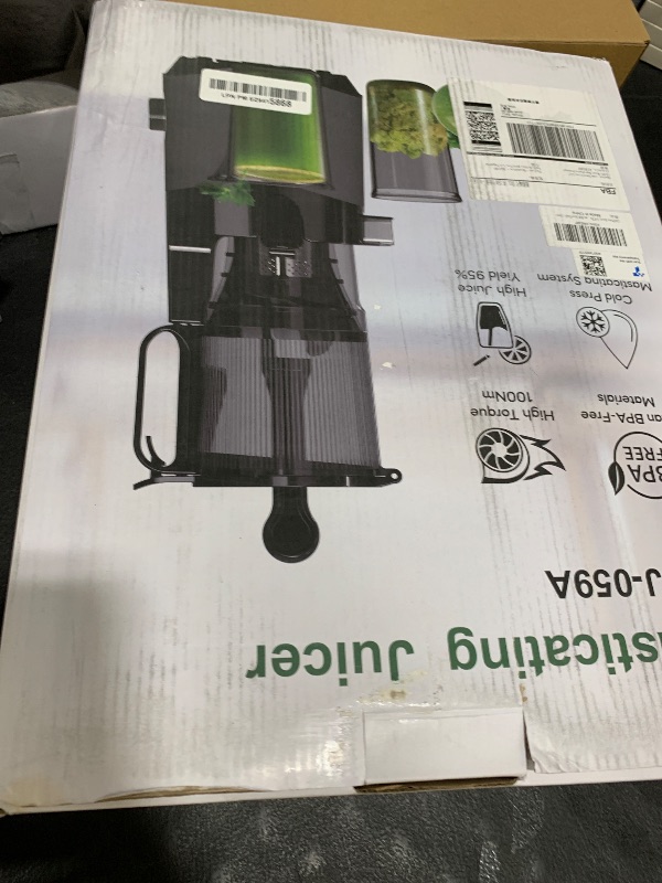 Photo 1 of Cold Press Juicer, 5.3" Extra Large Feed Chute Fit Whole Fruits & Vegetables, 350W Slow Masticating Juicer Machines, Easy to Clean, High Juice Yield?Grey?