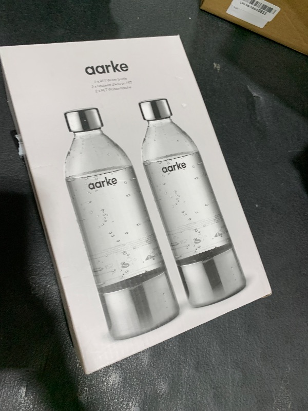 Photo 1 of aarke Extra PET Stainless Steel Reusable Bottle for Carbonator l, ll, and 3, BPA-Free and Non-Toxic, 800ml (2-Pack)