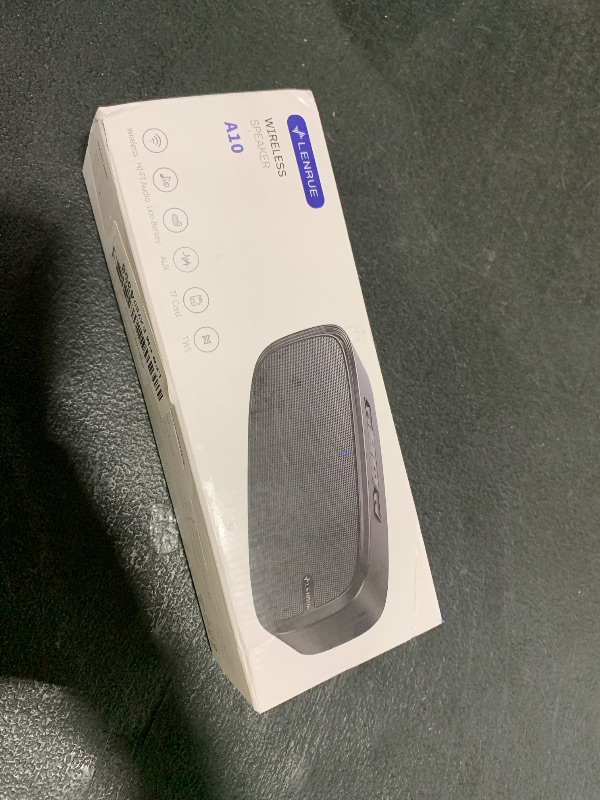 Photo 1 of LENRUE Bluetooth Speaker, Wireless Portable Speaker with Loud Stereo Sound, Rich Bass, 12-Hour Playtime, Built-in Mic. Perfect for iPhone, Samsung and More (Blue)