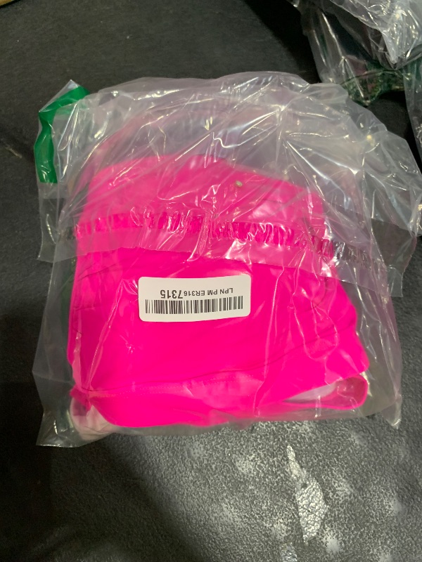 Photo 1 of Yonique Women Plus Size Two Piece Swimsuits High Waisted Bathing Suits Bandeau Bikini Tummy Control Swimwear Hot Pink 14 Plus