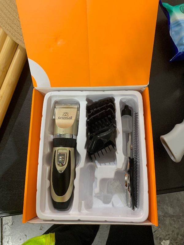 Photo 1 of oneisall Dog Clippers for Grooming Doodles Poodles Thick Curly Hair,Low Noise Heavy Duty Dog Grooming Kit with Detachable Metal Blades