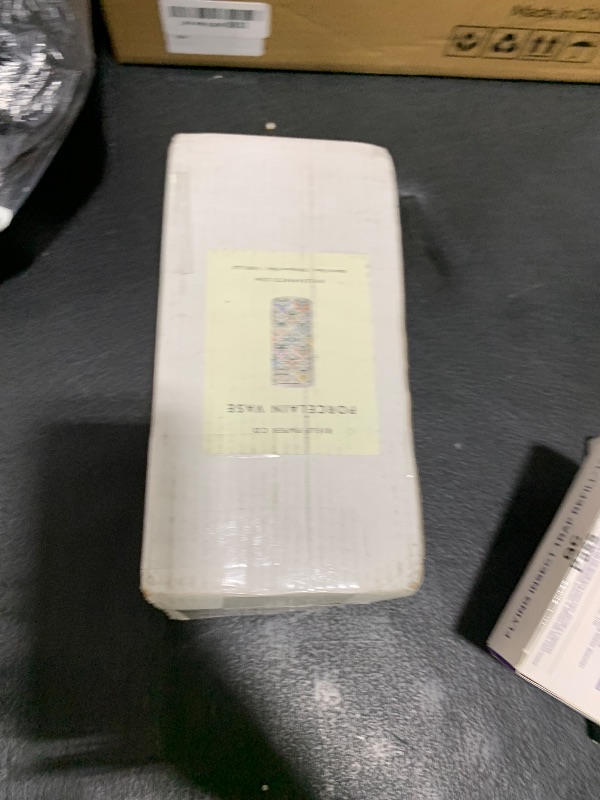 Photo 1 of Paper Co. Estee Porcelain Vase for Room and Home Décor, Brighten Up a Living Room, Kitchen Table, or Farmhouse, Large Vase for Tabletop Centerpieces or Bookshelves