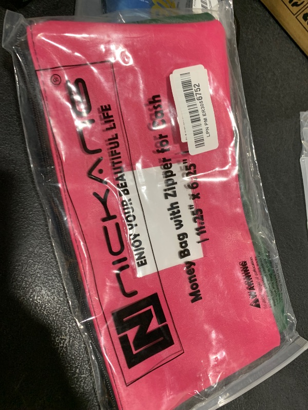 Photo 1 of NICKANG 3 Pack Money Bags with Zipper for Cash | 11.25" x 6.25" | Pink, Black, Green | Bank Deposit Bags, Money Pouches for Cash with Zipper, Cash Register Bags. (3 colors)