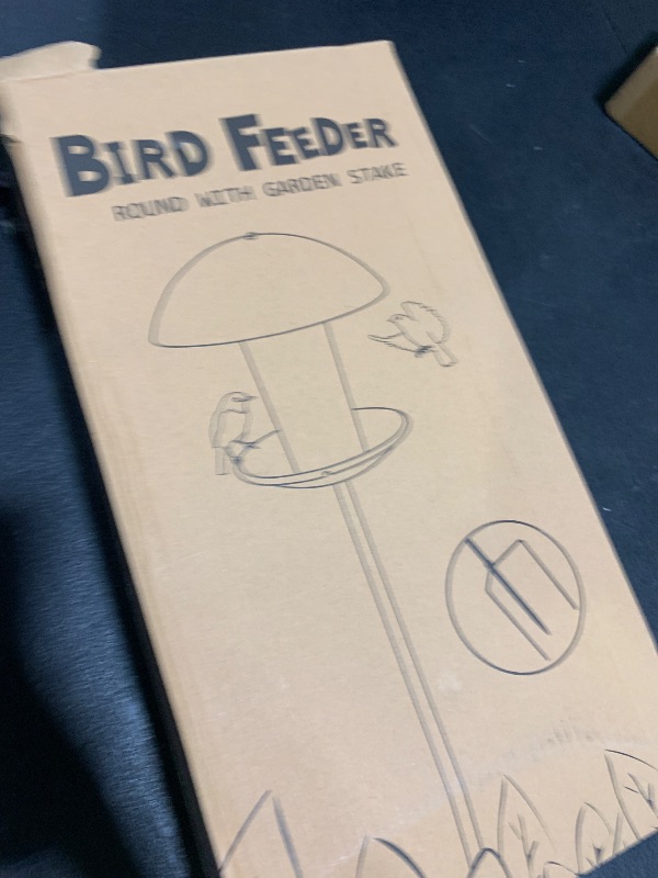 Photo 1 of Goodeco Bird Feeder with Pole Standing - Metal Round Outdoor Bird Feeder for Wild Birds, Perfect for Yard Lawn Garden and Patio Decorations, Ideal Gifts for Mom Dad Grandparents (Round)