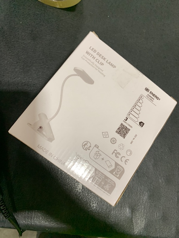 Photo 1 of HECDSTLY Desk Lamp Battery Operated, Clip on USB Rechargeable Reading Light for Headboard with Large Clamp, 25 Models Adjustable Cordless Touch Light for Bed Frame Bunk Dorm Table Bedside (White)