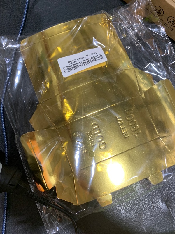 Photo 1 of Honoson 24 Pcs Gold Bar Fake Gift Box Foil Gold Bar Party Favor Boxes Paper Golden Favor Boxes Treasure Brick for Pirate Casino Theme Party Decorations Candy Treats Chocolate Toys, 5.5 x 3.2 Inches
