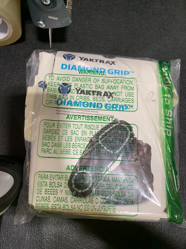 Photo 1 of Yaktrax Diamond Grip (Med) - Full-Foot Traction on Ice, Snow, & Multi-Terrain Surfaces - Swiveling Diamond Bead Grip Points - Cold-Resistant Easy On/Off Elastic Upper Band
