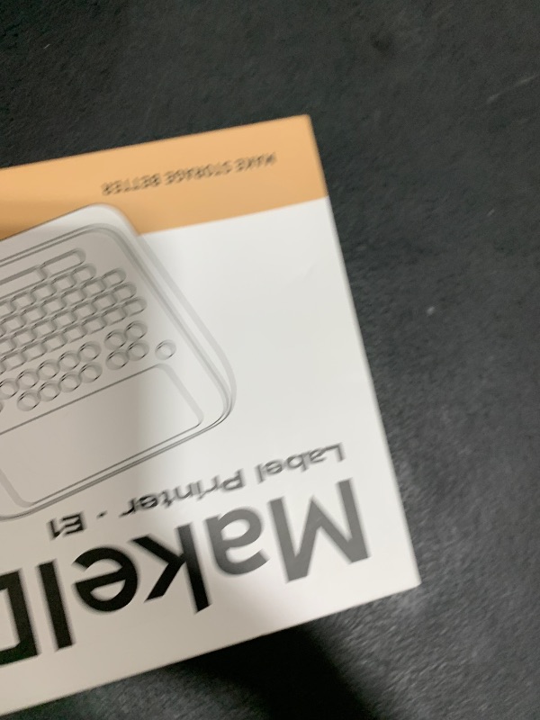 Photo 1 of Makeid Label Maker E1, Bluetooth Rechargeable Label Maker Machine, QWERTY Keyboard Labeler, 3.4" Backlighting LCD Screen, Prints 9~16 mm