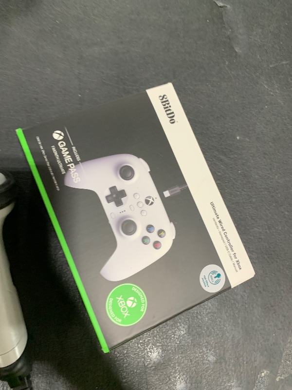 Photo 1 of 8Bitdo Ultimate Wired Controller for Xbox, Hall Effect Joysticks and Hall Triggers, Compatible with Xbox Series X|S, Xbox One, Windows 10 & Windows 11 - Officially Licensed (White)