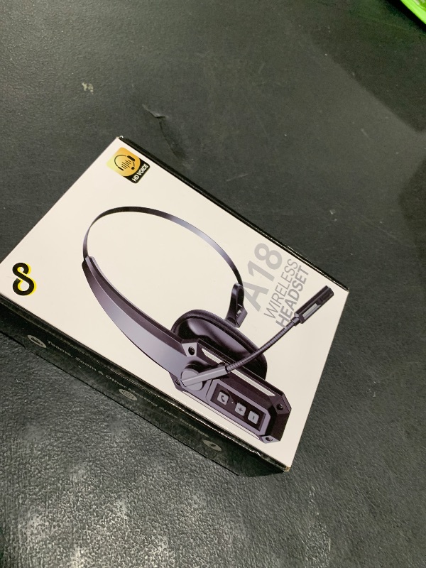 Photo 1 of CPTEA Bluetooth Headset, Trucker Bluetooth Headset with Noise Cancelling Microphone & Mute Button, 60Hrs Working Time, Wireless On-Ear Headphones with Mic for Work/Cellphone/Laptop/Office - Black