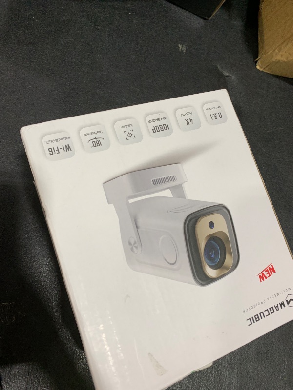 Photo 1 of ?Auto Focus&1080P?Magcubic Mini Smart Projector with 4K Support, Portable Projector with Wifi and Bluetooth, 5W Speaker, Built in Apps, Voice Control, Outdoor Movie Projector