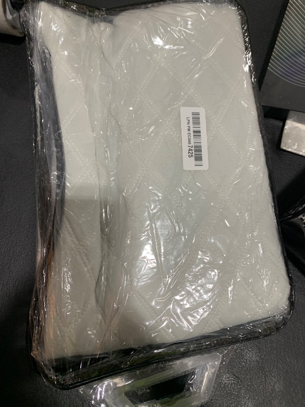 Photo 1 of FH Group Car Seat Cushion Front Set White Neosupreme Automotive Seat Cushions - Universal Fit, Car Seat Cushion with Front Pockets, Airbag Compatible Car Seat Cushions for SUV, Sedan, Van
