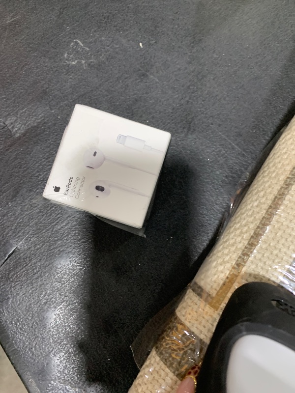 Photo 1 of Apple EarPods Headphones with Lightning Connector, Wired Ear Buds for iPhone with Built-in Remote to Control Music, Phone Calls, and Volume