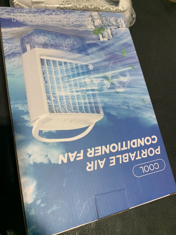Photo 1 of Mini Air Conditioner Small Air Conditioner Portable Air Conditioners with 1200ml spray/hour 3 Speed Wind & 7 Colorful LED Light Cool Mist &Timer Evaporative Air Cooler for Bedroom/Home/Office