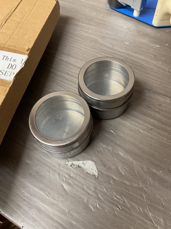 Photo 1 of FoldTier Magnetic Spice Containers Set - 20 Pcs 2oz Jars With Sift and Pour Lids, Stainless Steel, 6.6 Feet Tape for Kitchen, Cabinets, Refrigerator, Wall