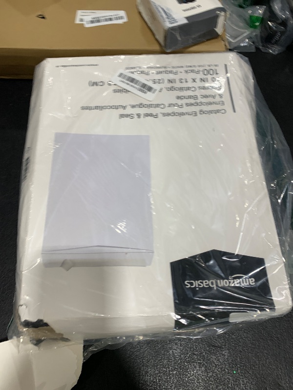 Photo 1 of Amazon Basics Catalog Mailing Envelopes, Peel and Seal, 10x13 Inch, White, 100-Pack
