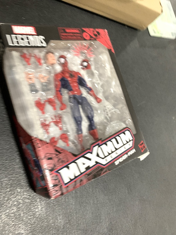 Photo 1 of Marvel Legends Maximum Series Spider-Man, Deluxe Spider-Man Comics Collectible 6-Inch Action Figure; Amazing Articulation; Spectacular Accessories