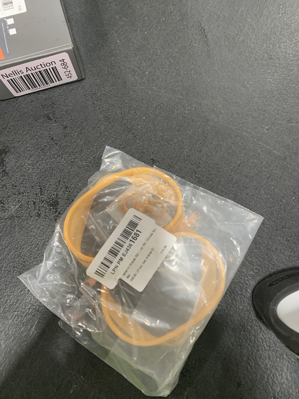 Photo 1 of Storage Bag for Organizing Data Cables, Earphone, Chargers, Keys, Change, Portable Transparent Storage Bag, Clear Figure Display Bag with Keychain, Portable Multi-Function Storage Box(Orange)