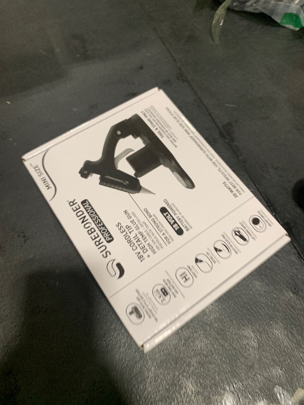 Photo 1 of Surebonder Cordless 18V Ryobi Type Battery Powered High-Temperature Mini Hot Glue Gun - Detail Tip - 20 Watt - 5 ft Mini Glue Roll Included - Battery and Charger NOT Included