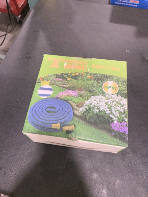 Photo 1 of Expandable Garden Hose 50 ft with 10 Function Spray Nozzle - New Patented Water Hose with 40 Layers of Innovative Nano Rubber - Lightweight, Durable, Flexible, 50ft Retractable Stretch Hose