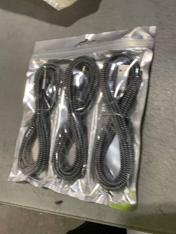 Photo 1 of YUNSONG iPhone Charger [MFi Certified], 3Pack 6FT Nylon Braided Lightning Cable Fast Charging High Speed Data Sync USB Cord Compatible with iPhone 14 13 12 11 Pro Max XS XR X 8 7 6S 6 Plus SE