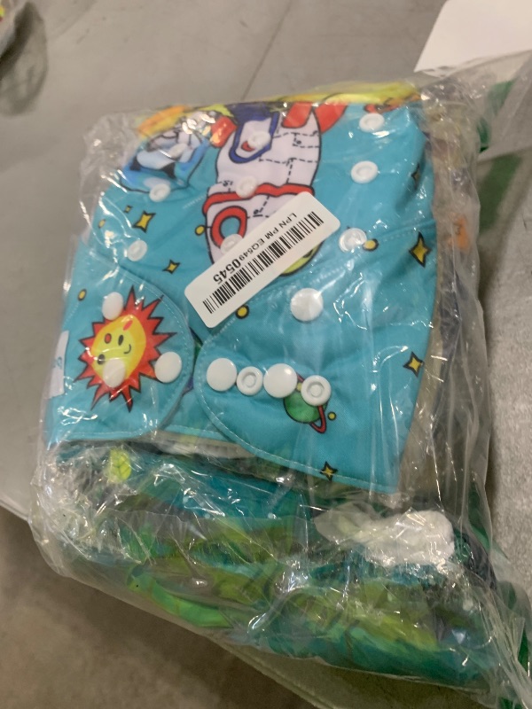 Photo 1 of babygoal Reusable Cloth Diapers 6 Pack+6pcs Microfiber Inserts+4pcs Rayon from Bamboo Inserts, One Size Adjustable Washable Pocket Nappy Covers for Baby Boys,Rash-Free
