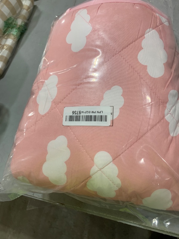 Photo 1 of Toddler Nap Mat with Pillow and Blanket, Cot Nap Mats for Standard Daycare Preschool, Roll up Lightweight Portable Sleeping Bag for Kids, Super Soft Cozy, Pink Cloud, 52" x 23"