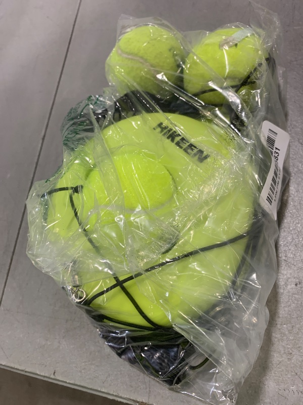 Photo 1 of Hikeen Premium Tennis Trainer Rebound with Metal Base,Portable Solo Tennis Trainer Set with 3 Highly Elastic String Balls,Tennis Practice Equipment for Adult Kids an Beginners -Green