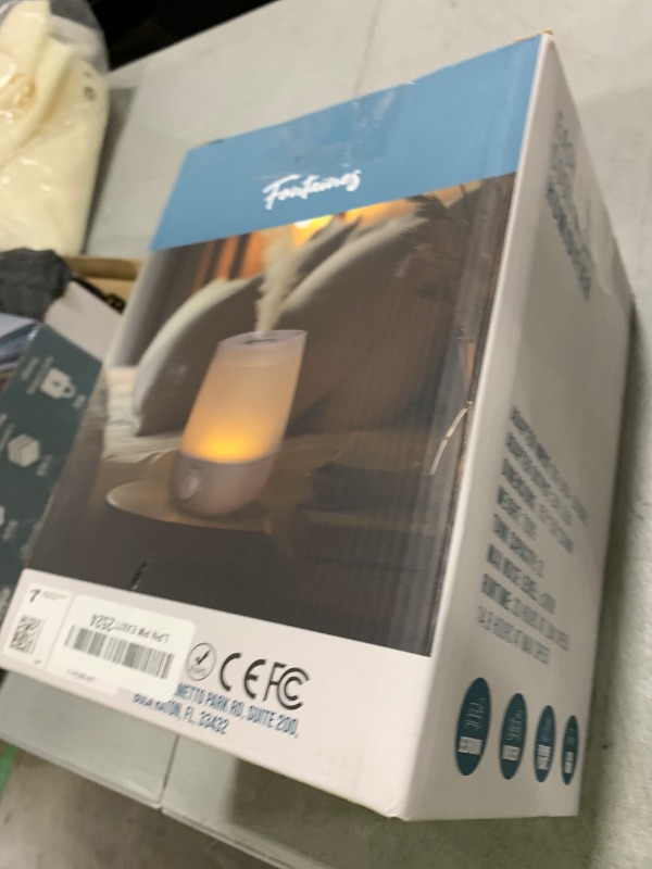Photo 1 of Fontaines Luxury Top-Fill Cool Mist Humidifier - 360° Ultra-Fine Spray, Whisper-Quiet Operation, Dishwasher-Safe Tank, Nightlight & Auto Shut-Off, Easy to Clean for Home, Bedroom, Baby Nursery