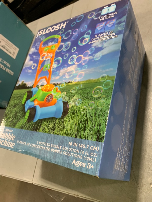 Photo 1 of SLOOSH Bubble Lawn Mower Toddler Toys - Kids Bubble Machine Summer Outdoor Push Toy Games, Backyard Garden Outside Play Toddlers Preschool Boys Girls Birthday Gifts (Blue)