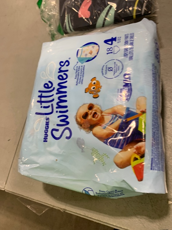 Photo 1 of Huggies Little Swimmers Disposable Swimming Diapers, Size 4 (24-34 lbs), 18 Ct