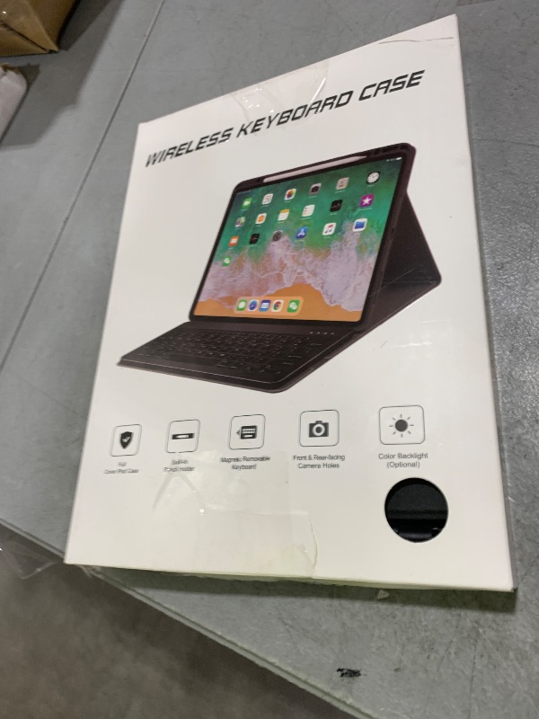 Photo 1 of BLUTLOTUS Keyboard Case for iPad 9th/8th/7th Generation 10.2 Inch,360° Rotatable Magnetic Keyboard Case with Pencil Holder Grooves Design(2021/2020/2019),7 Color Backlit Detachable Wireless (Black)