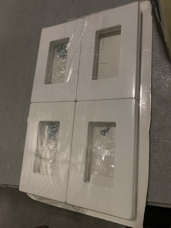 Photo 1 of CML Matte White Decorator Screwless Wall Plate, 8 Pack 1-Gang Outlet Covers and Switch Plates, Scratch and Impact Resistant, Hidden Screws, Polycarbonate, Standard Size 2.91” X 4.68”
