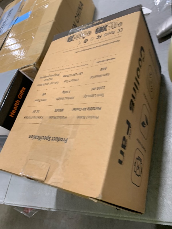 Photo 1 of Portable Air Conditioners for Bedroom, Dual Motor Evaporative Air Cooler with 3 Speeds & 3 Mist, 7 Color Night Light Cooling Fan with 2-8H Timer, 1100ML Personal AC Unit for Office Room